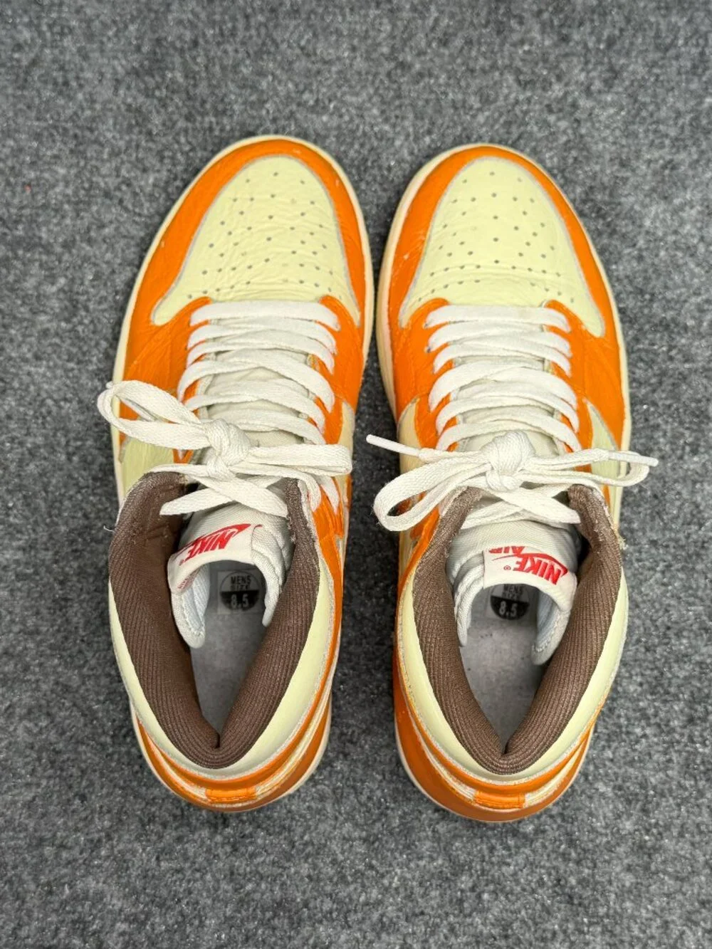 Jordan 1 Retro High OG Shoes Men 8.5 Custom burnt Orange Rustic Athletic Sneaker